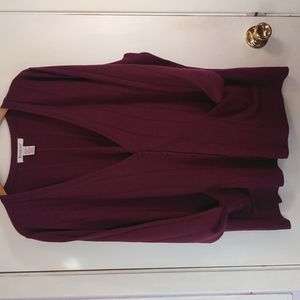 Roman's Cardigan Button Front Sweater, Maroon, Size 2X Women